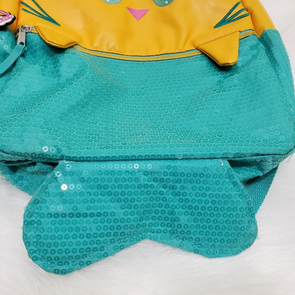 Meowgical cat mermaid sequin backpack - Picture 4 of 15
